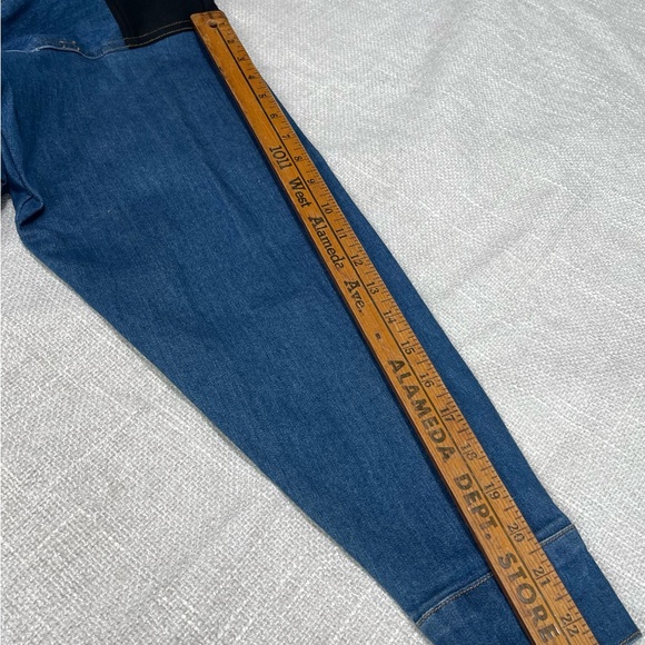 Blue NEW Denim Jean Hoodie Jacket zipper LABIJOU-Sz S Heather Black over size - Picture 10 of 13